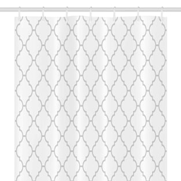 Bath Stall Shower Curtain 36x72 Gray Quatrefoil Print Poshmark